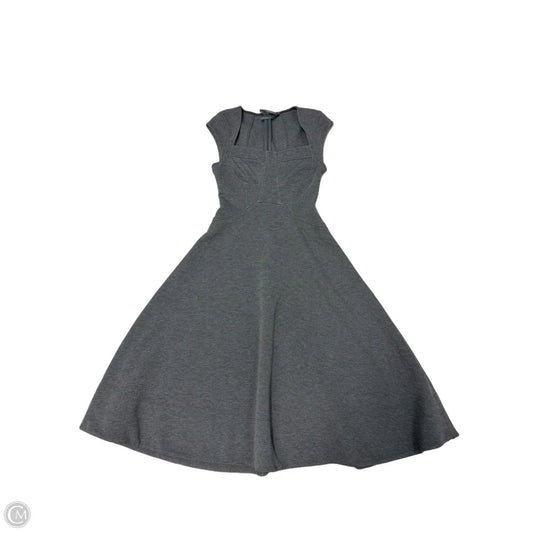 Dress Casual Midi By Anthropologie In Grey, Size: XS Petite