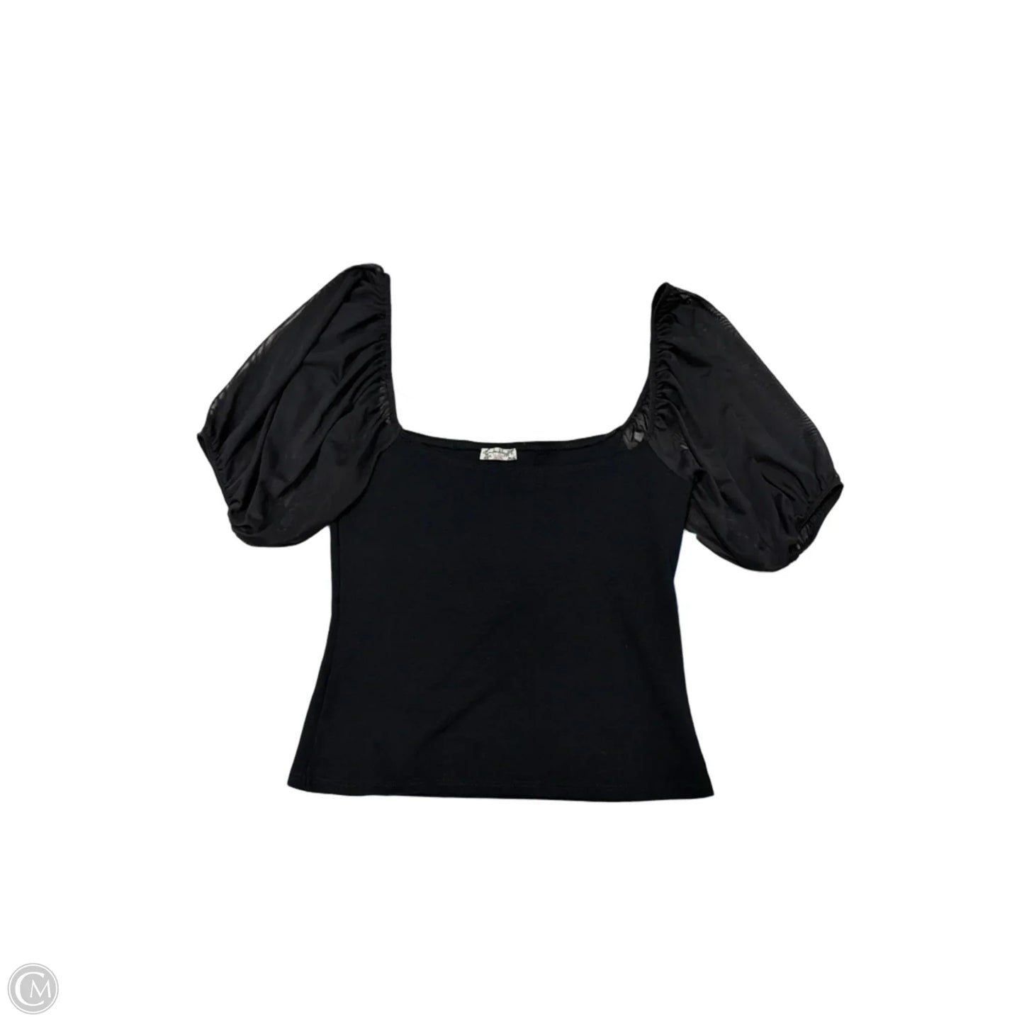 Top Short Sleeve By Free People In Black, Size: Sp