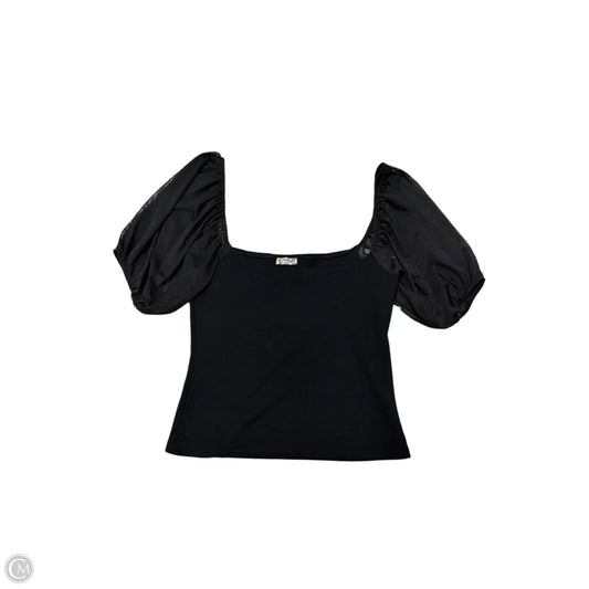 Top Short Sleeve By Free People In Black, Size: Sp