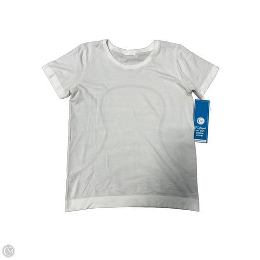 Athletic Top Short Sleeve By Lululemon In White, Size: S