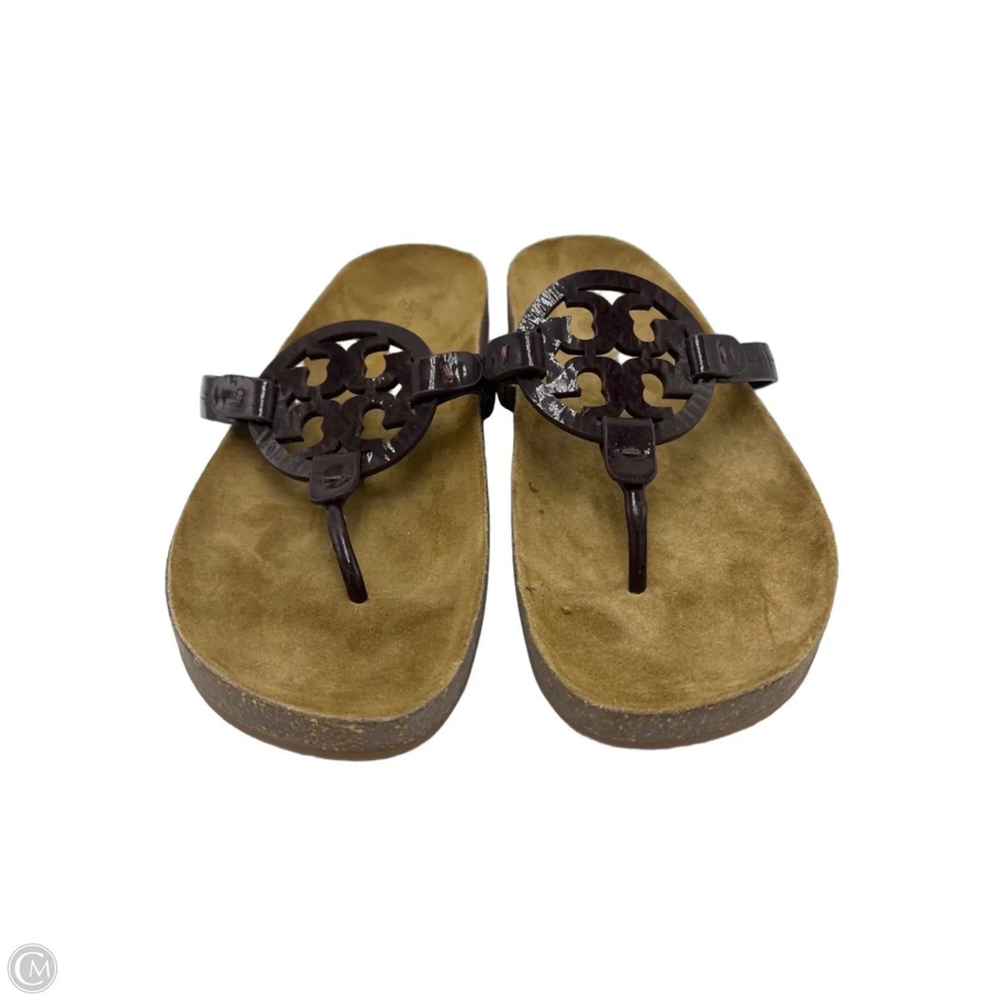 Tory Burch Miller Cloud Designer Sandals In Maroon, Size: 10.5