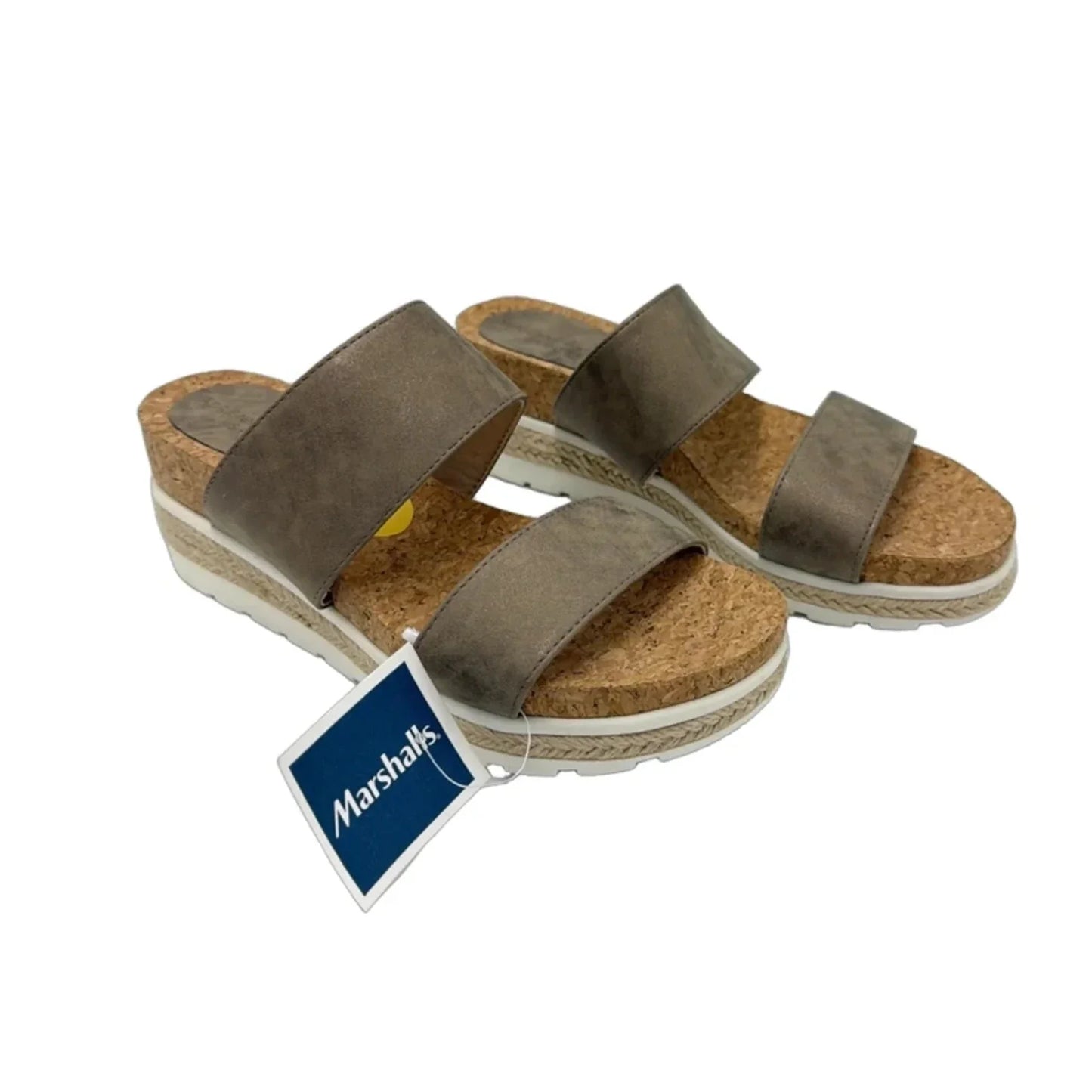 New! Sandals Heels Block By Adrienne Vittadini In Bronze, Size: 7