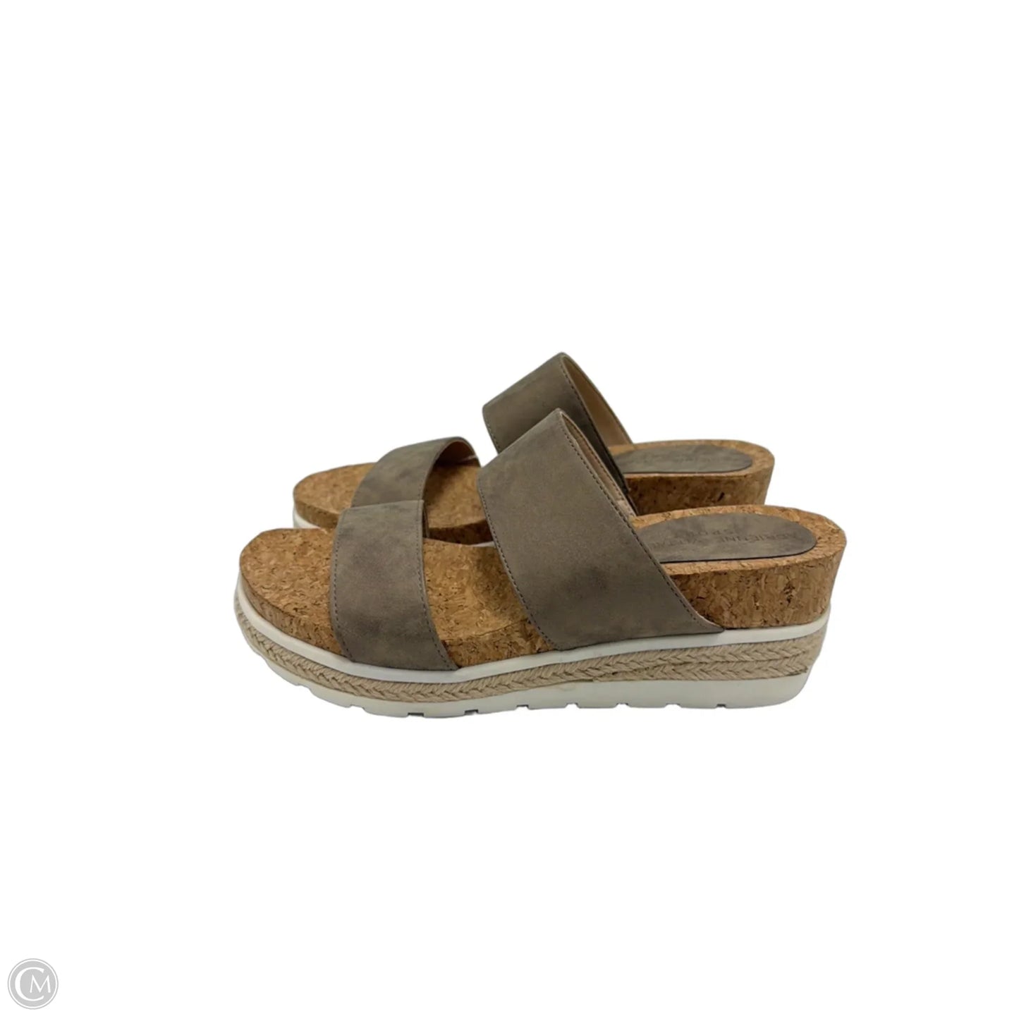 New! Sandals Heels Block By Adrienne Vittadini In Bronze, Size: 7