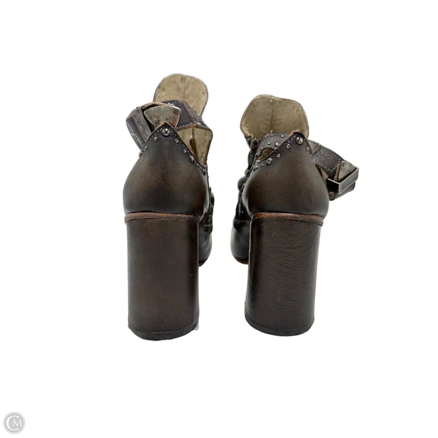 Shoes Heels Block By Freebird In Brown, Size: 9