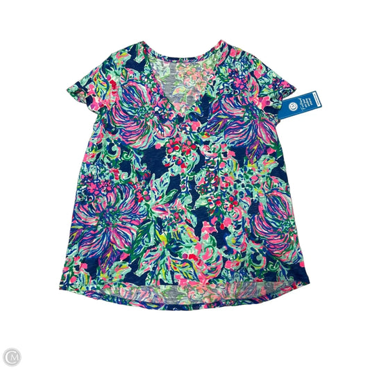 Top Short Sleeve Designer By Lilly Pulitzer In Multi-colored, Size: Xl