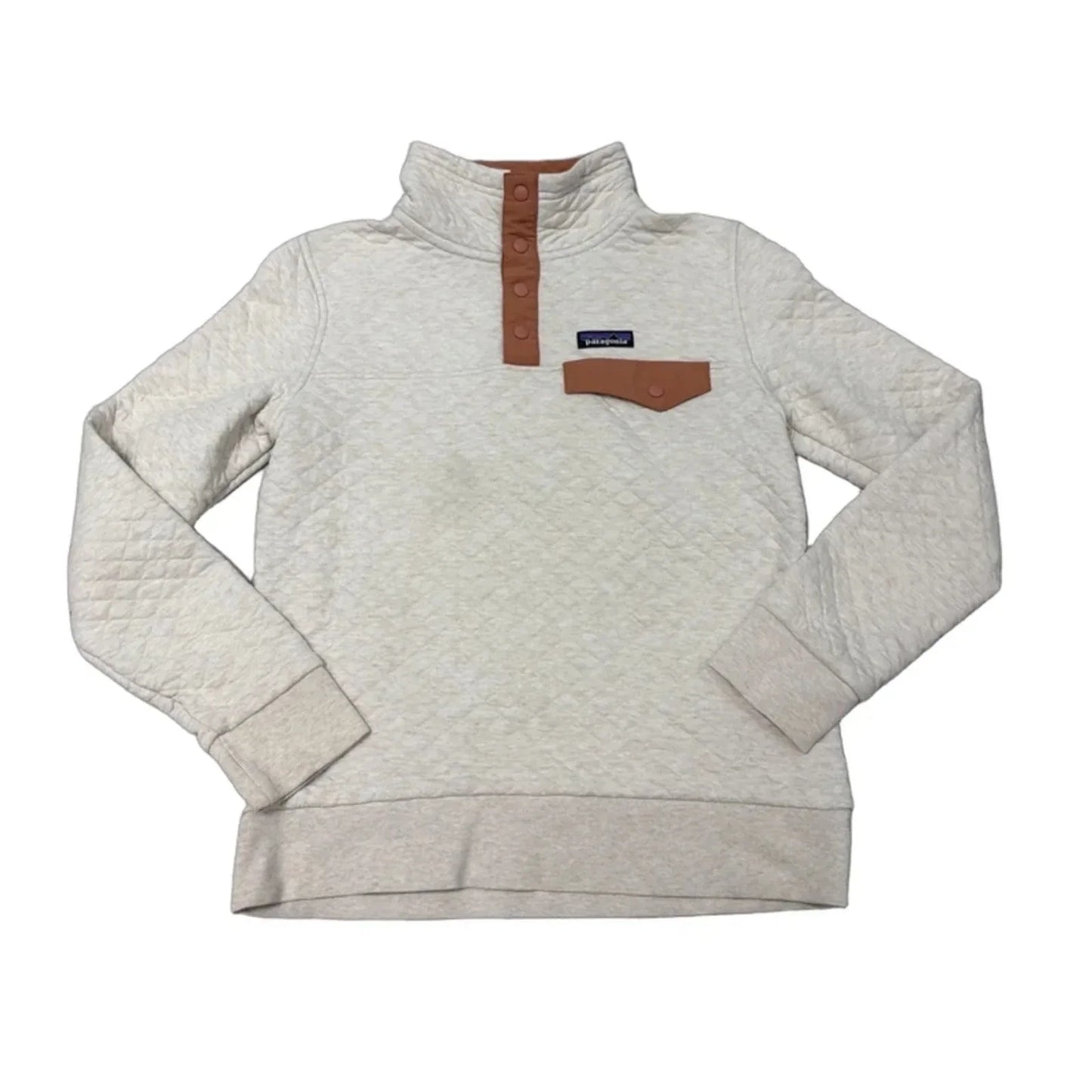 Sweatshirt Collar By Patagonia In Tan, Size: Xs