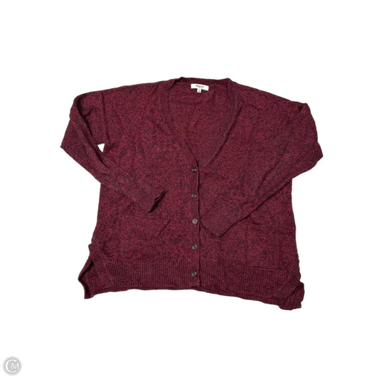 Sweater Cardigan By Madewell In Maroon, Size: S