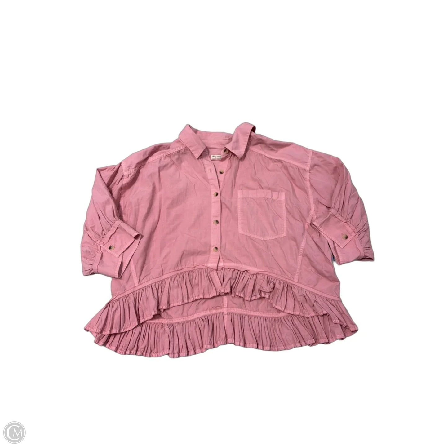 Top 3/4 Sleeve By Free People In Pink, Size: L