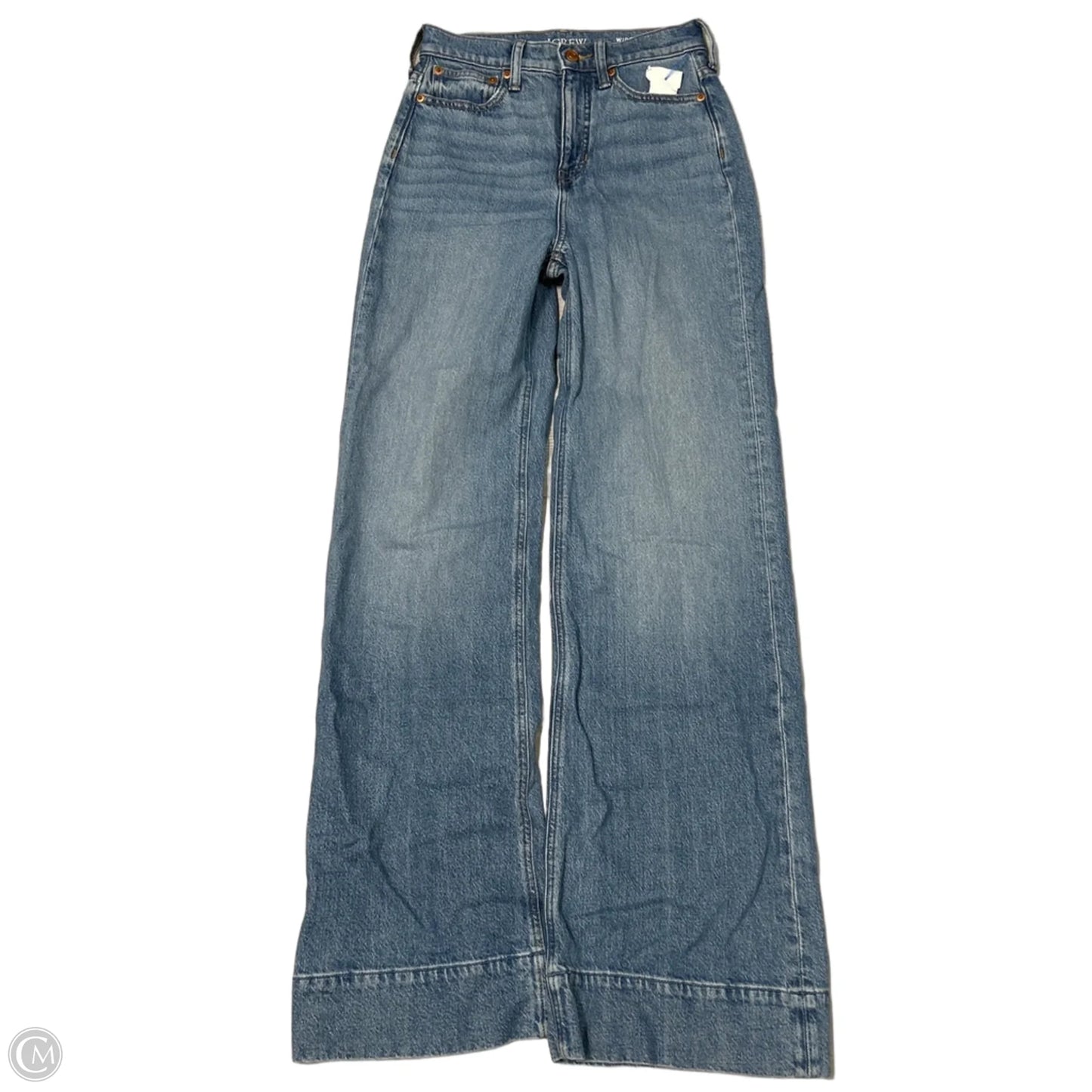 Pants Wide Leg By J. Crew In Blue Denim, Size: 0