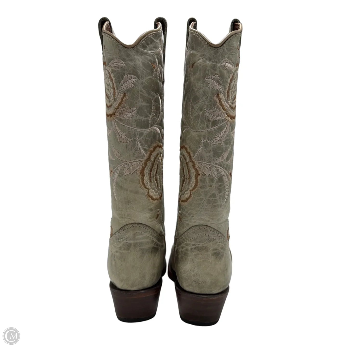 Boots Ankle Heels Circle G By Corral In Green, Size: 7