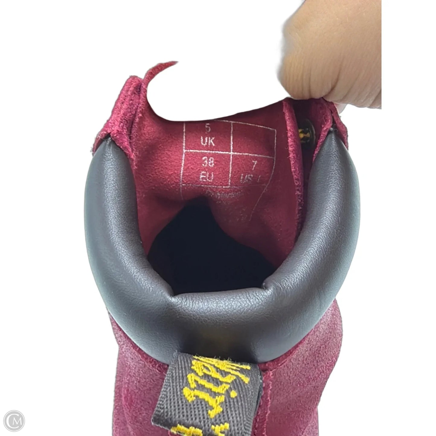 Shoes Designer By Dr Martens In Maroon, Size: 7