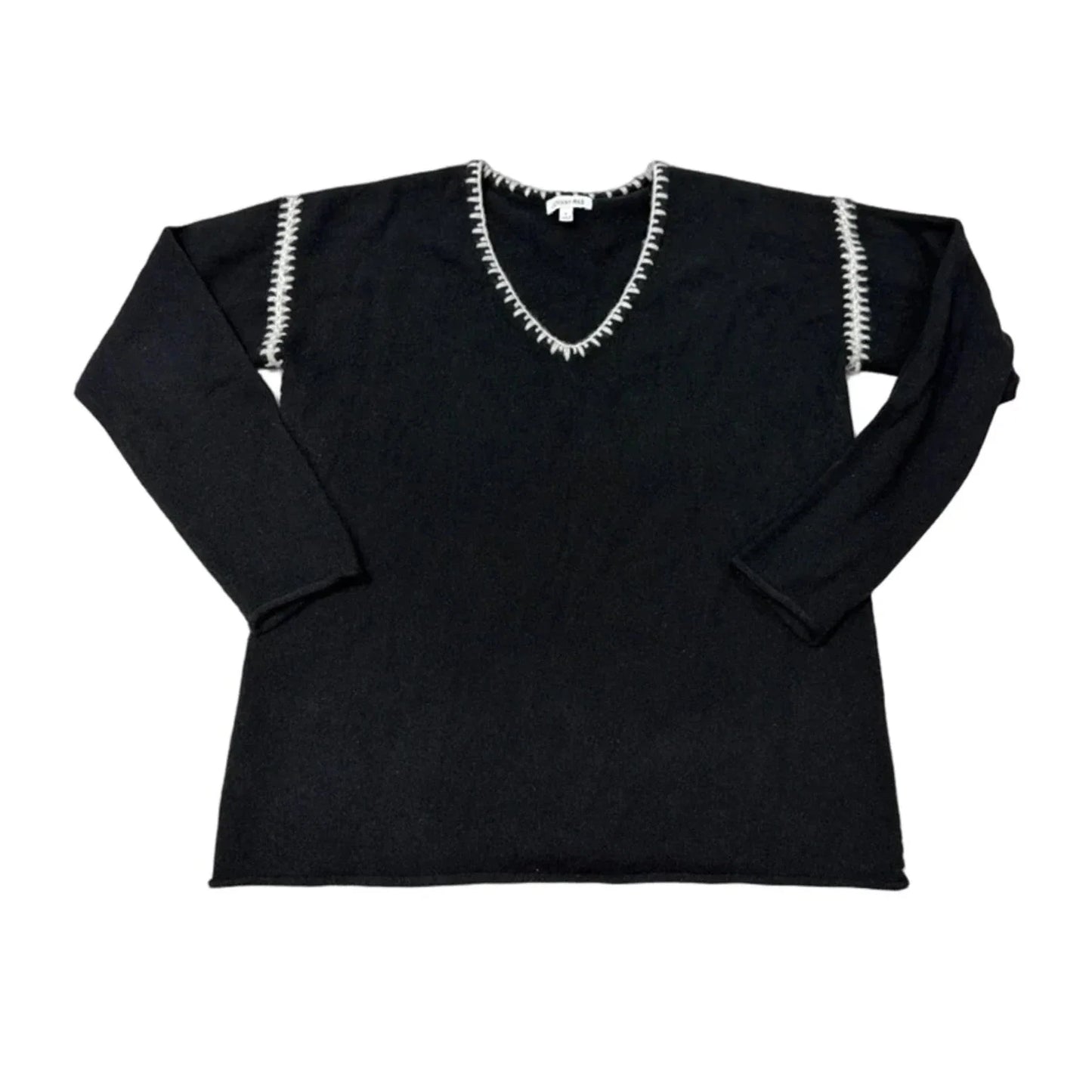 Johnny Was Whipstitch Sweater In Black, Size: S