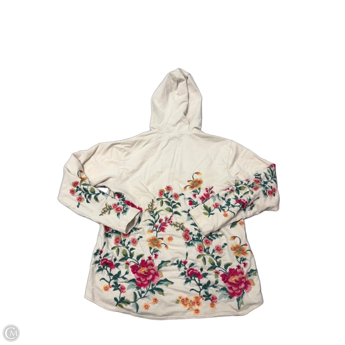 Jacket Hoodie By Johnny Was In Floral Print, Size: Xs