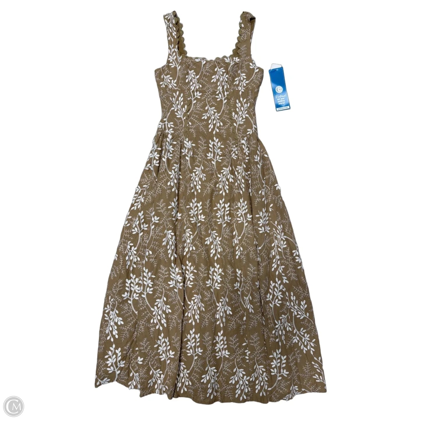 Dress Casual Maxi By Moon River In Brown & White, Size: M