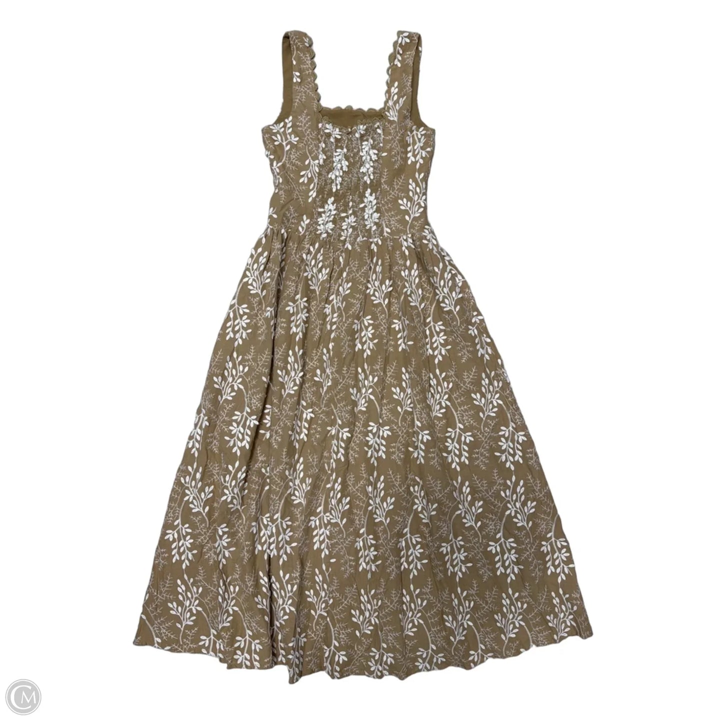 Dress Casual Maxi By Moon River In Brown & White, Size: M