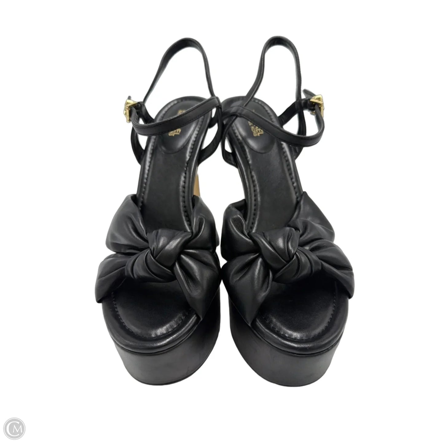 New! Sandals Heels Designer By Michael Kors In Black, Size: 9.5