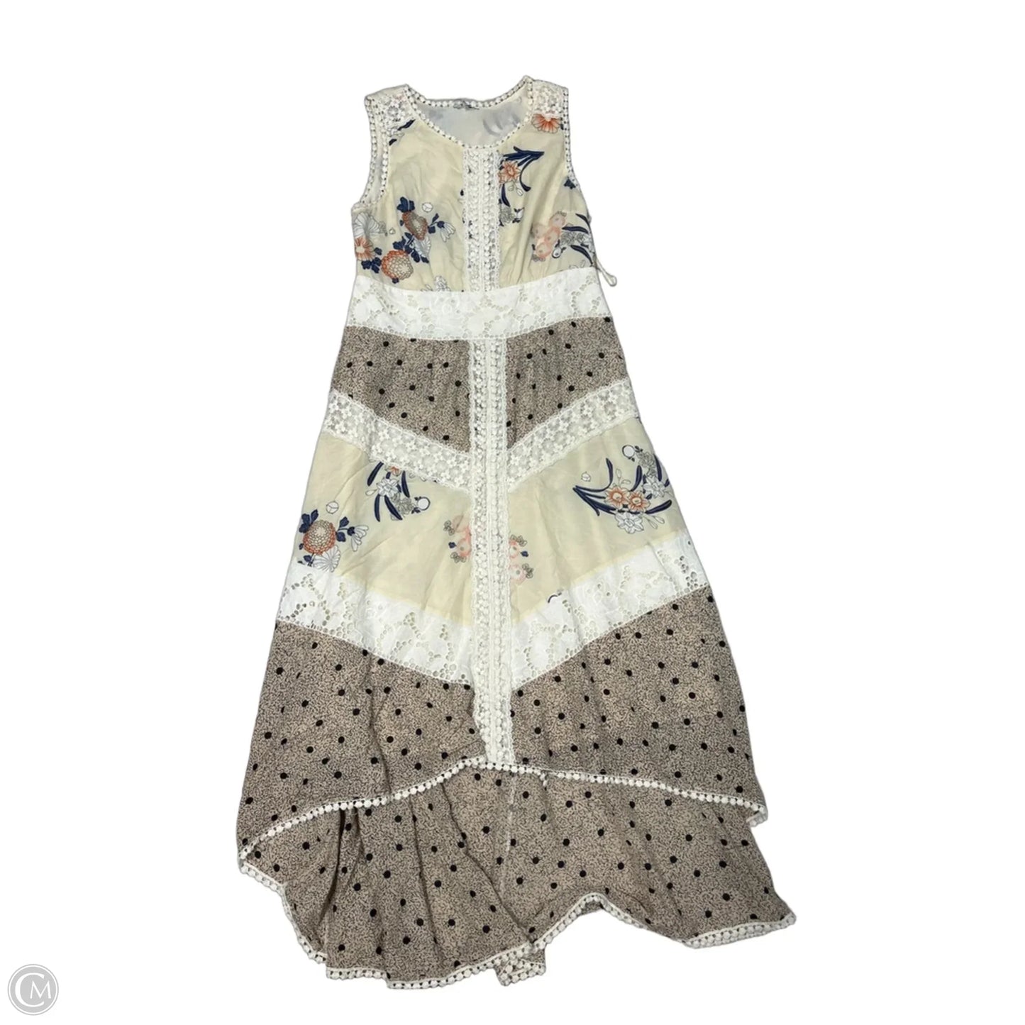 Dress Casual Maxi By Anthropologie  In Cream, Size: L