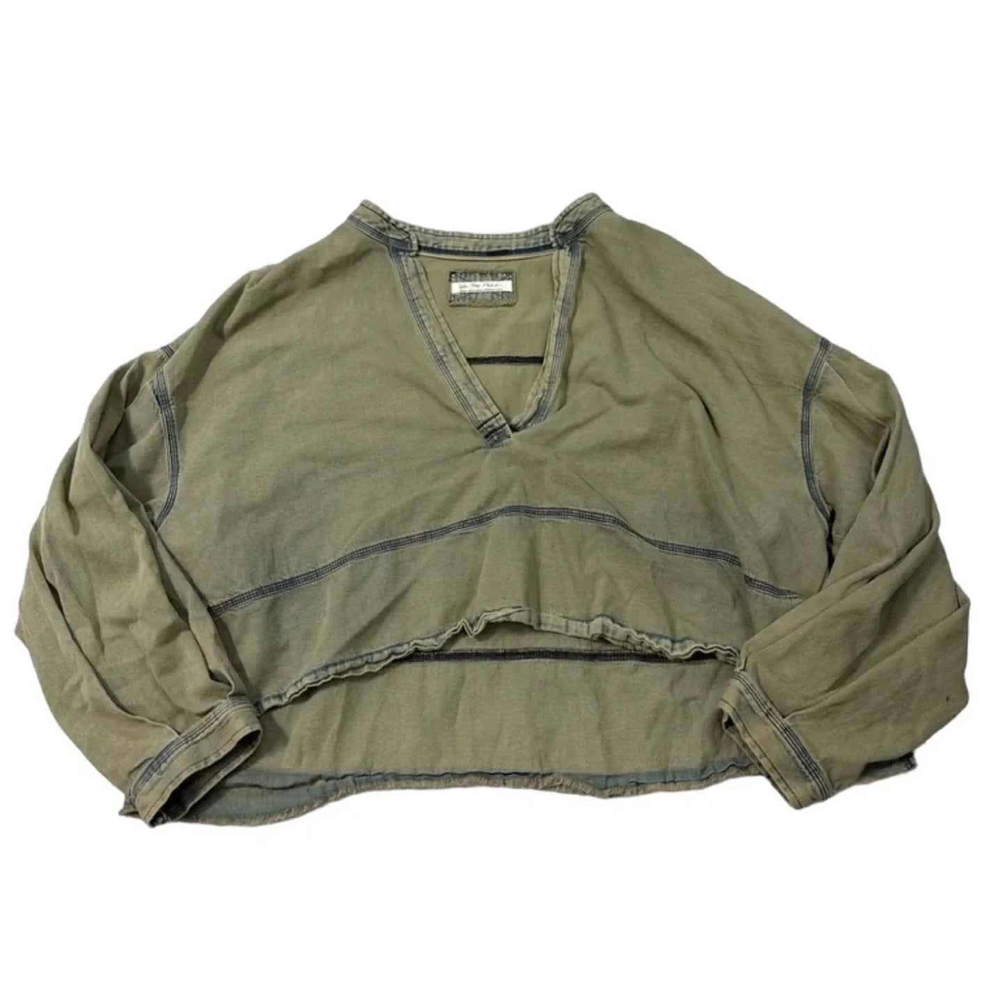 Top Long Sleeve By Free People In Green, Size: S