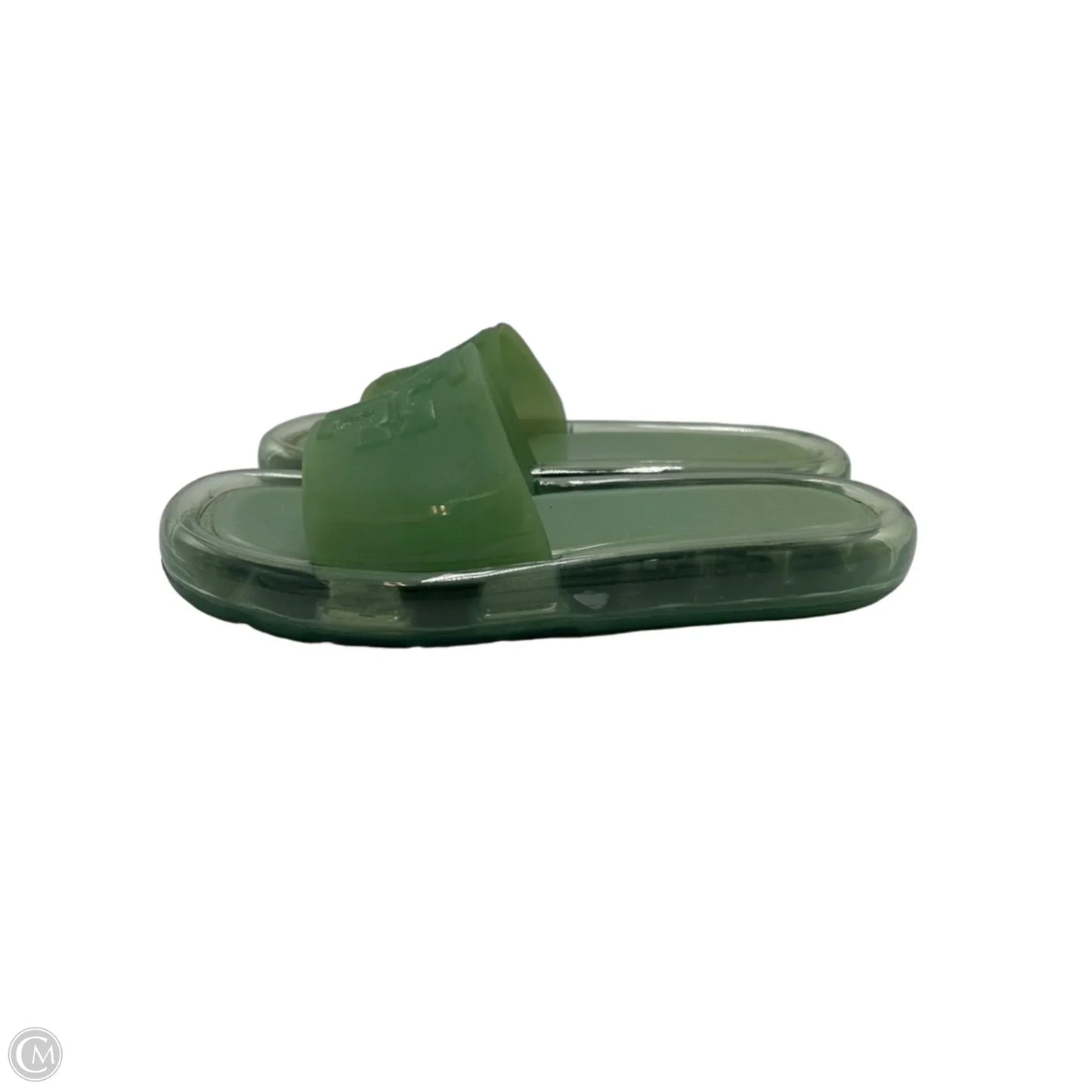 Tory Burch Bubble Slides Designed Sandals In Green, Size: 6