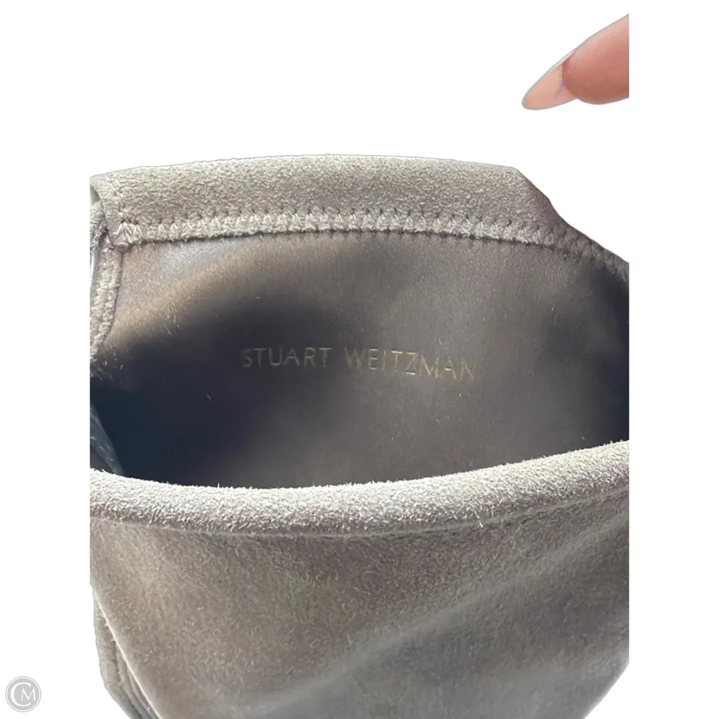 Boots Designer By Stuart Weitzman In Taupe, Size: 5.5