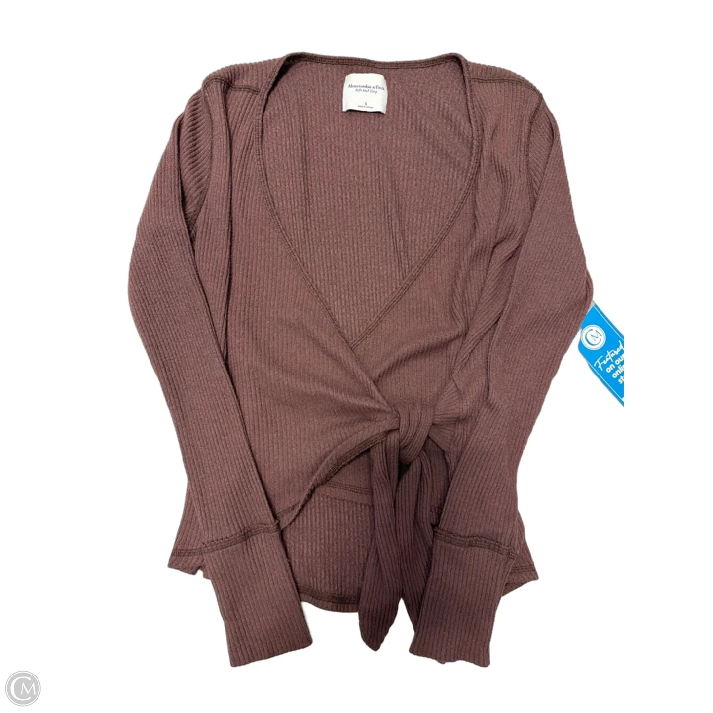 Top Long Sleeve By Abercrombie And Fitch In Brown, Size: S
