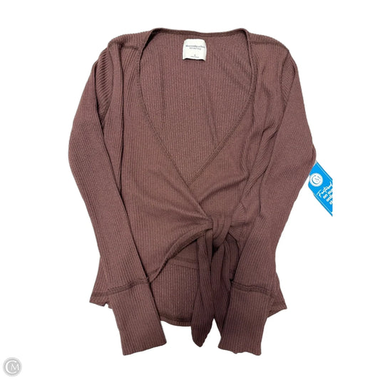 Top Long Sleeve By Abercrombie And Fitch In Brown, Size: S
