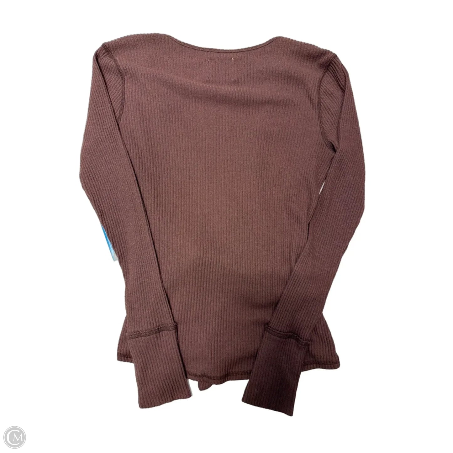 Top Long Sleeve By Abercrombie And Fitch In Brown, Size: S