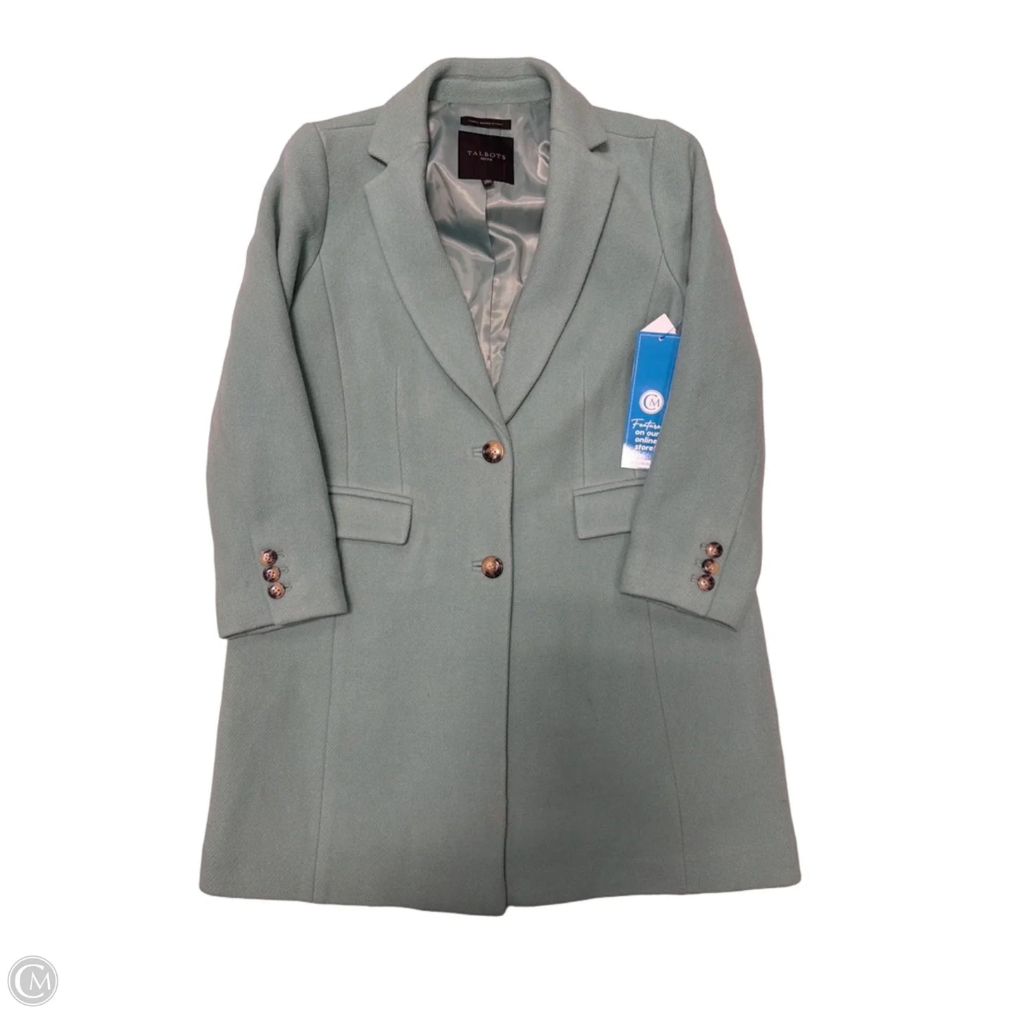 Coat Peacoat By Talbots In Blue, Size: Lp