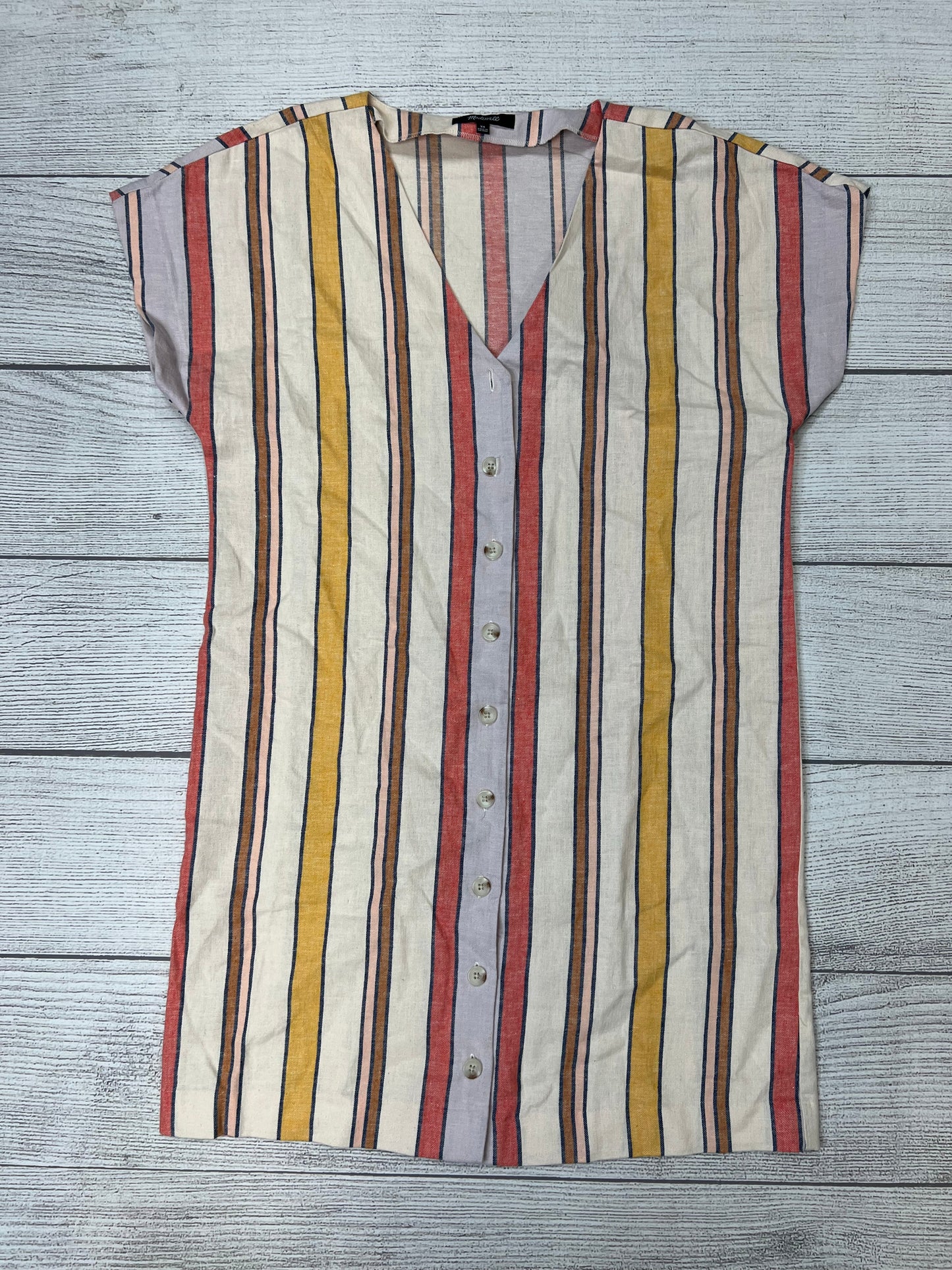 Striped Dress Casual Short Madewell, Size Xs