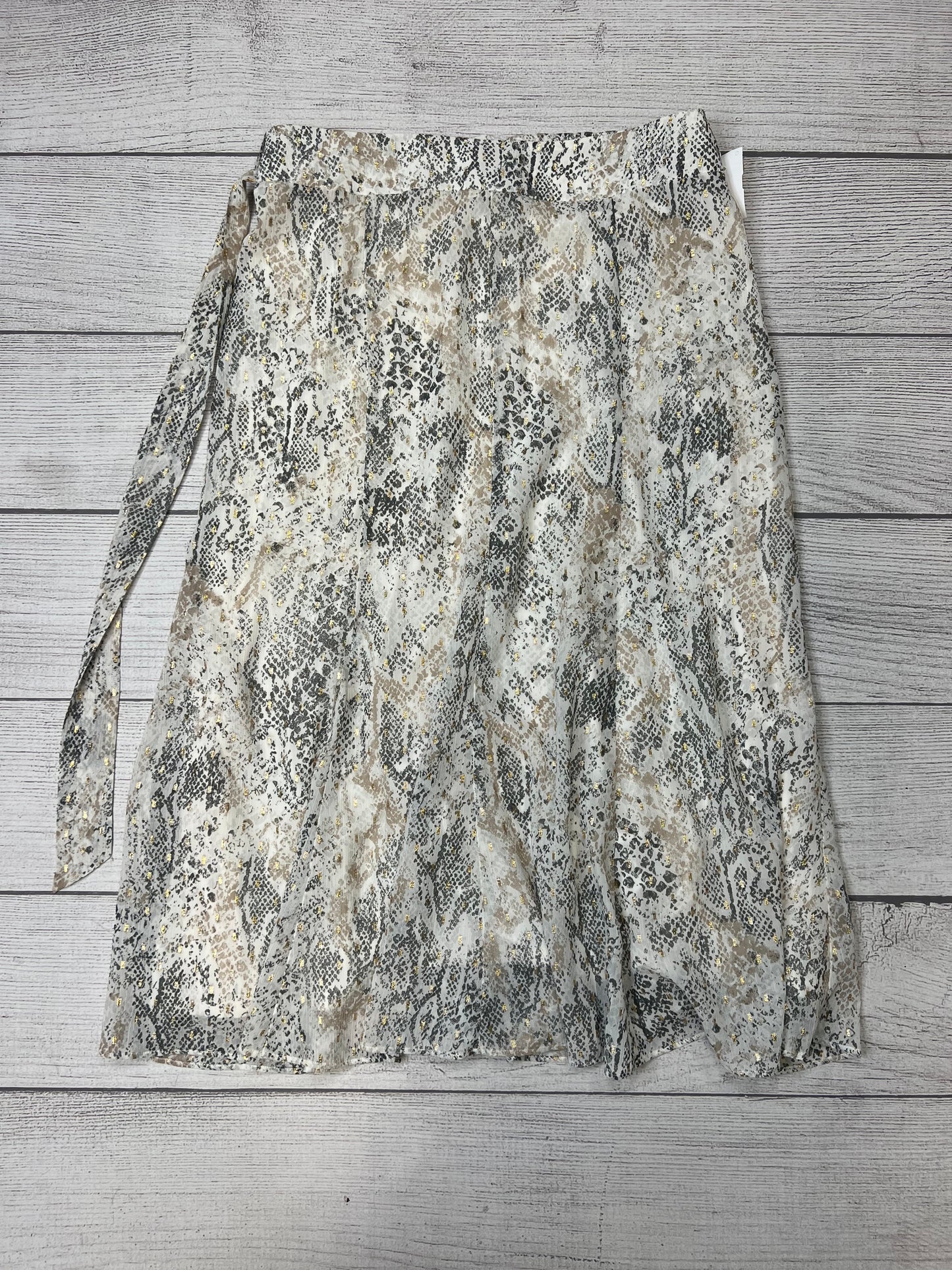 Snakeskin Print Skirt Maxi Chicos, Size 12