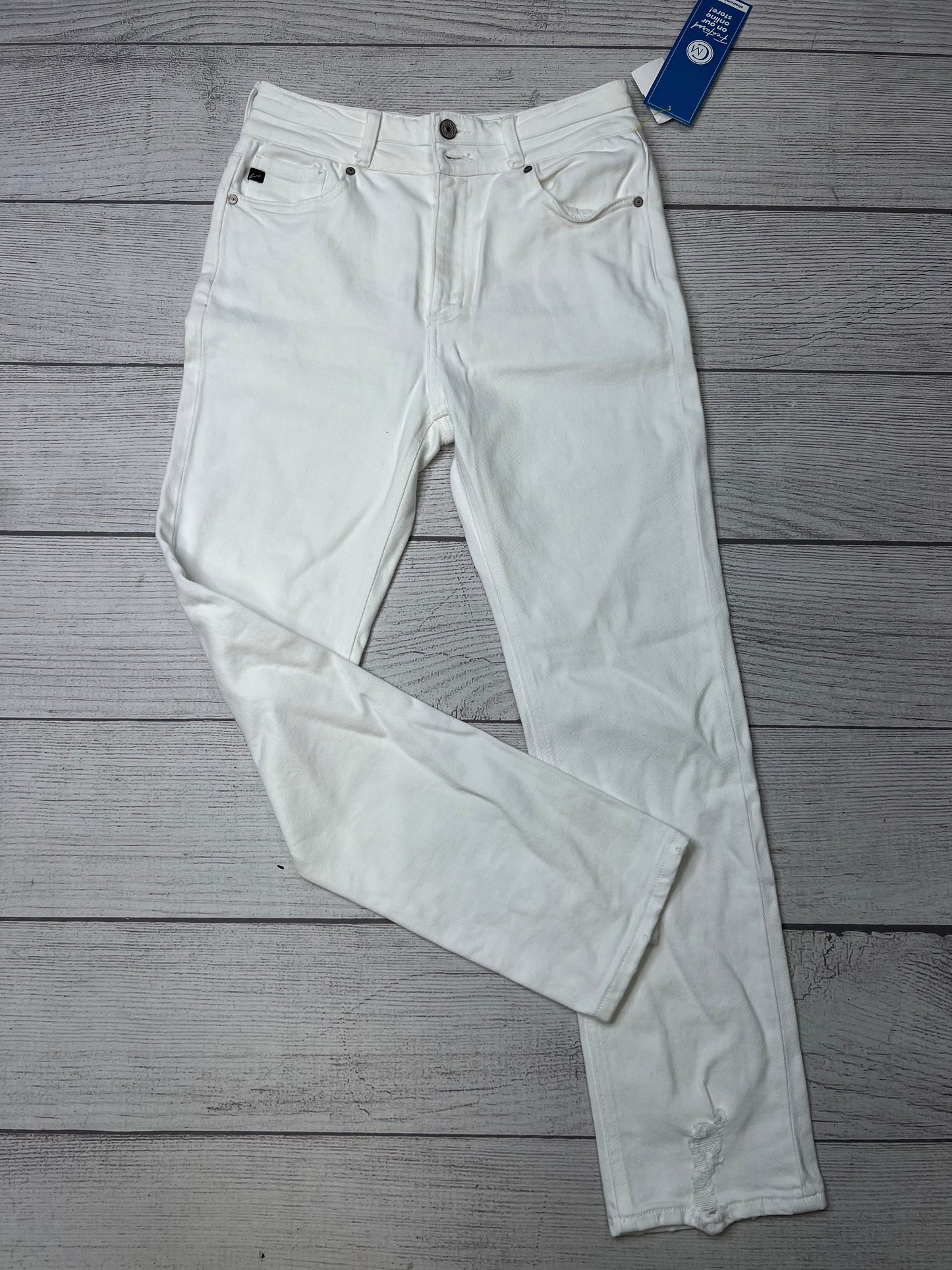 White Jeans Straight Kancan, Size 6