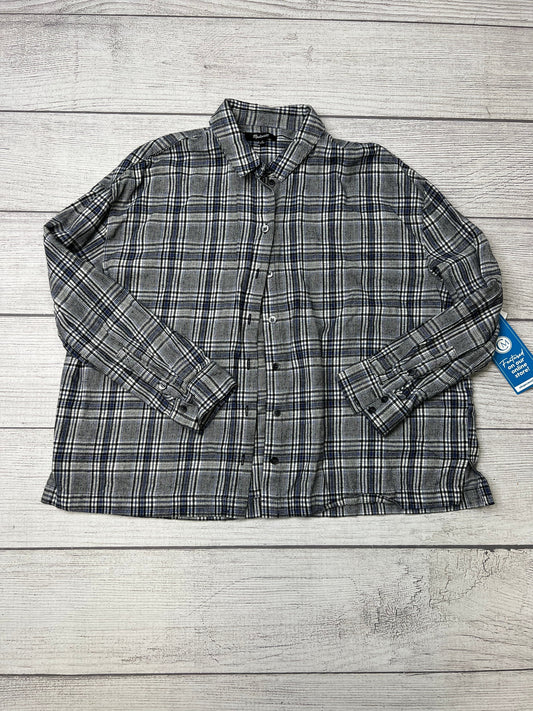 Plaid Blouse Long Sleeve Madewell, Size M