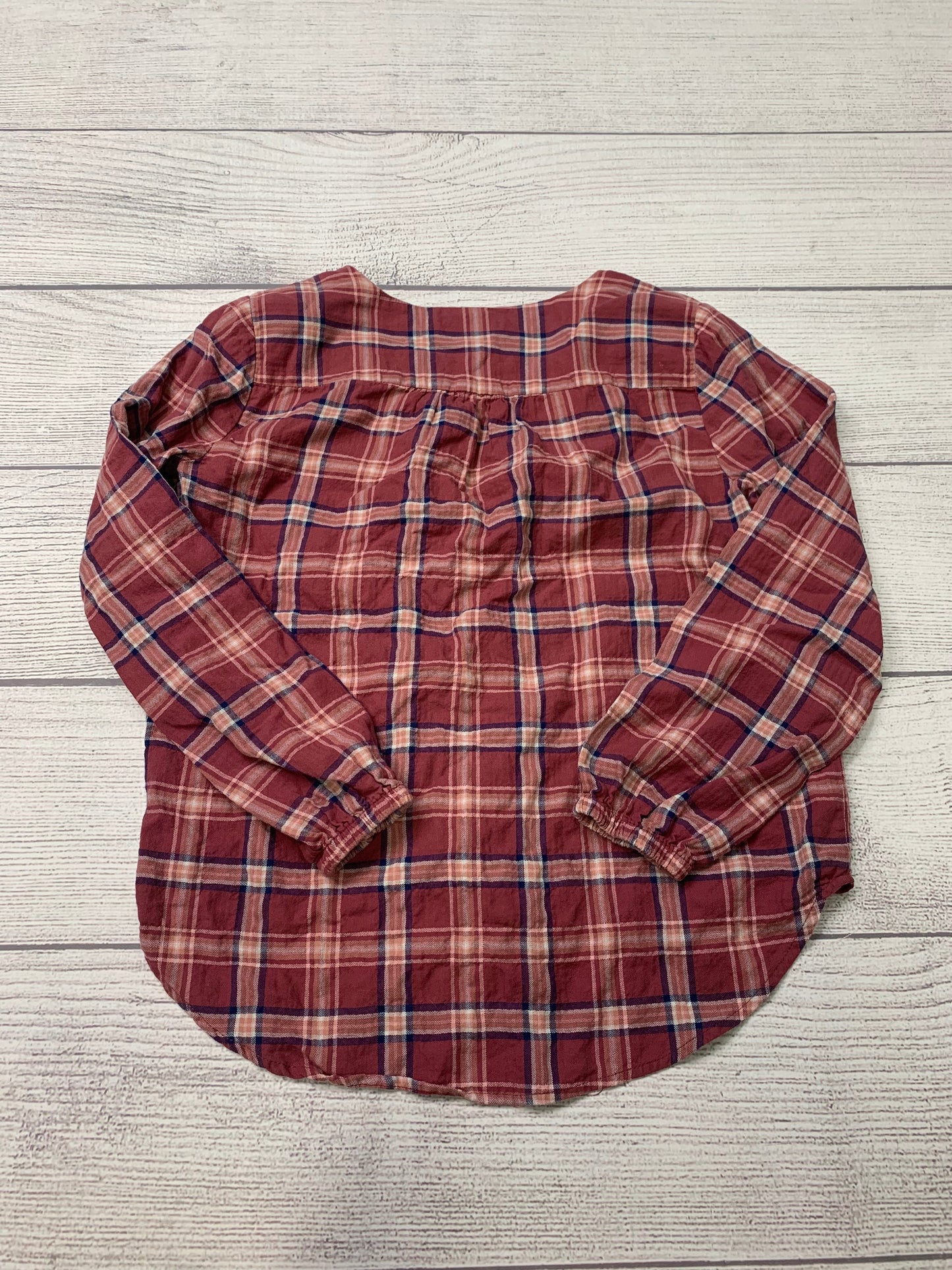 Plaid Top Long Sleeve Madewell, Size Xxs