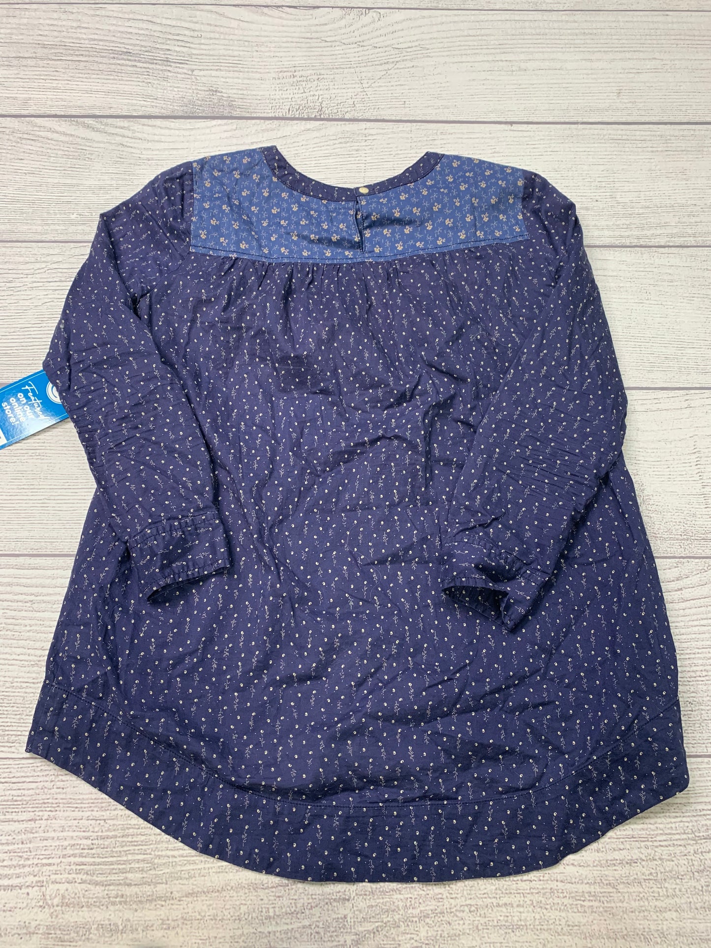Navy Top Long Sleeve Madewell, Size Xs