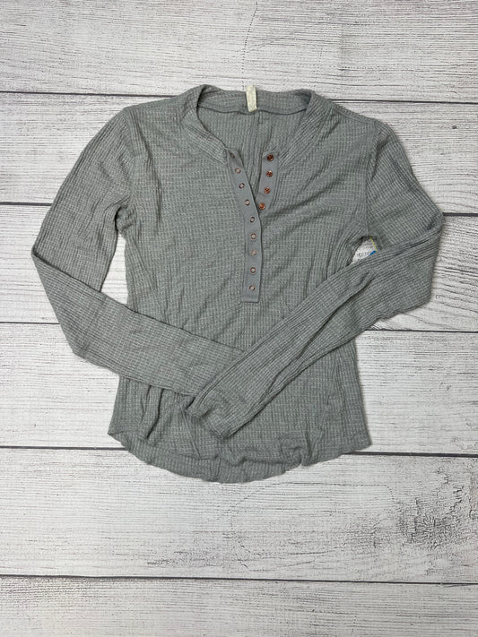 Grey Top Long Sleeve Free People, Size M