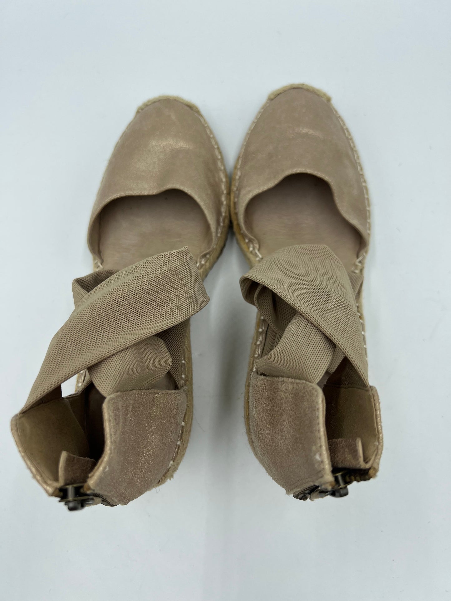 Beige Espadrille Wedges by Eileen Fisher, Size 10