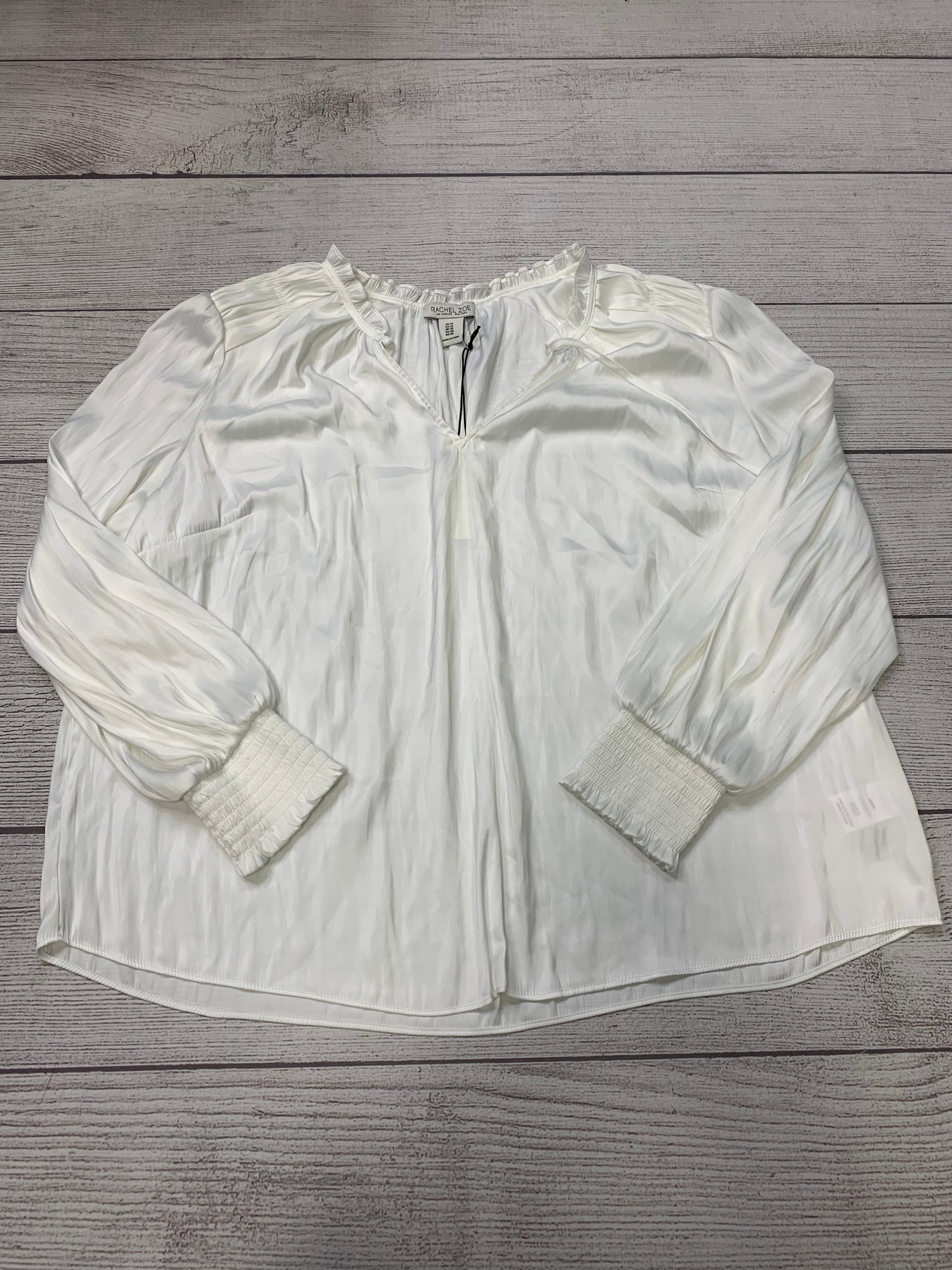 White Top Long Sleeve Rachel Zoe, Size 1x