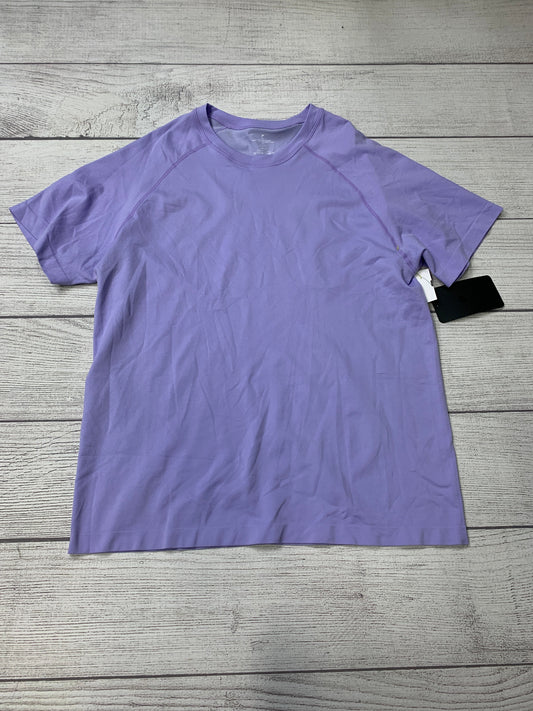 Purple Athletic Top Short Sleeve Fabletics, Size Xl