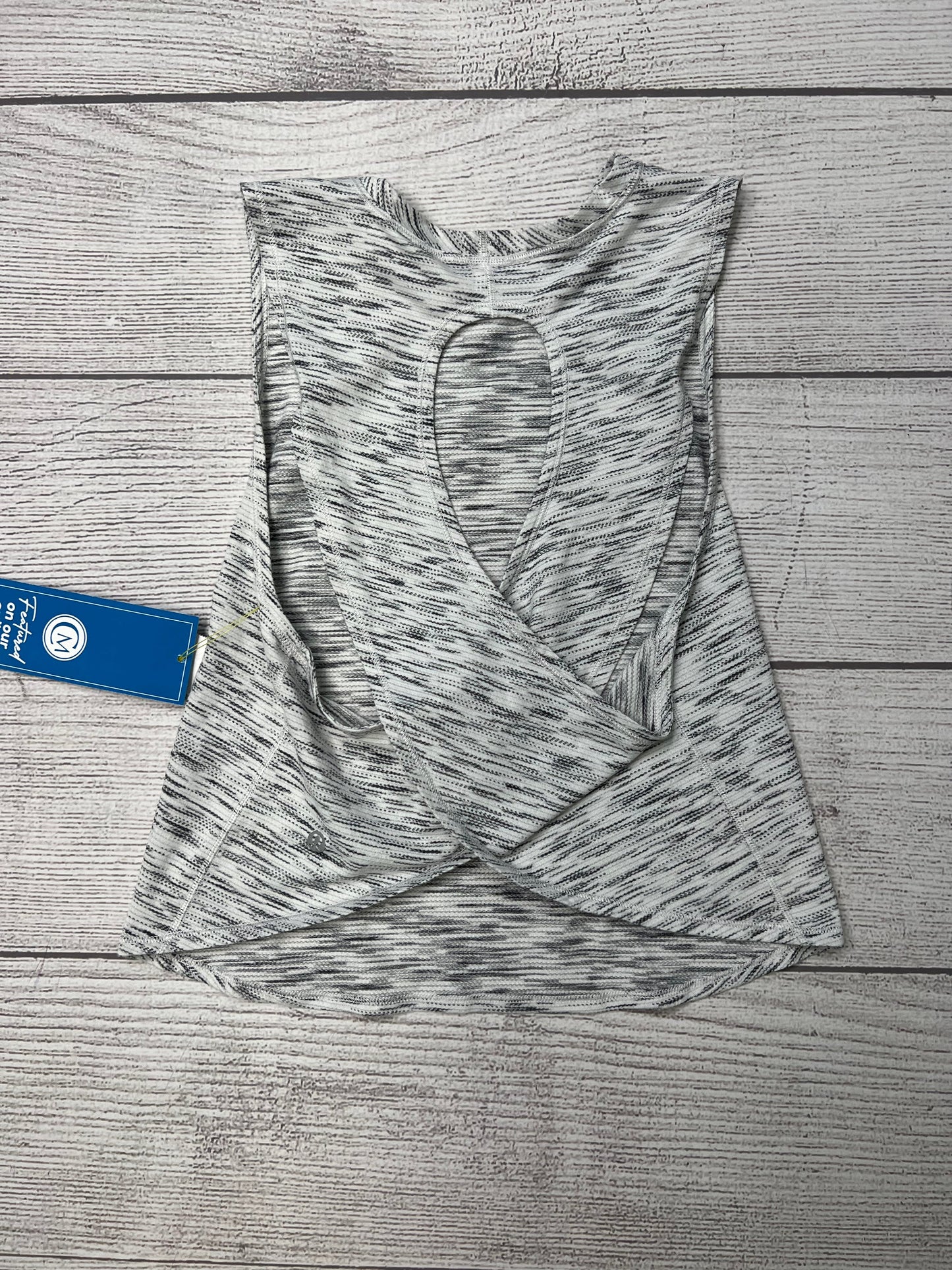 Grey White Athletic Tank Top Lululemon, Size Xs