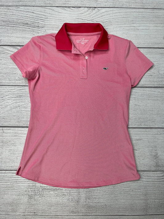 Pink Top Short Sleeve Vineyard Vines, Size Xxs