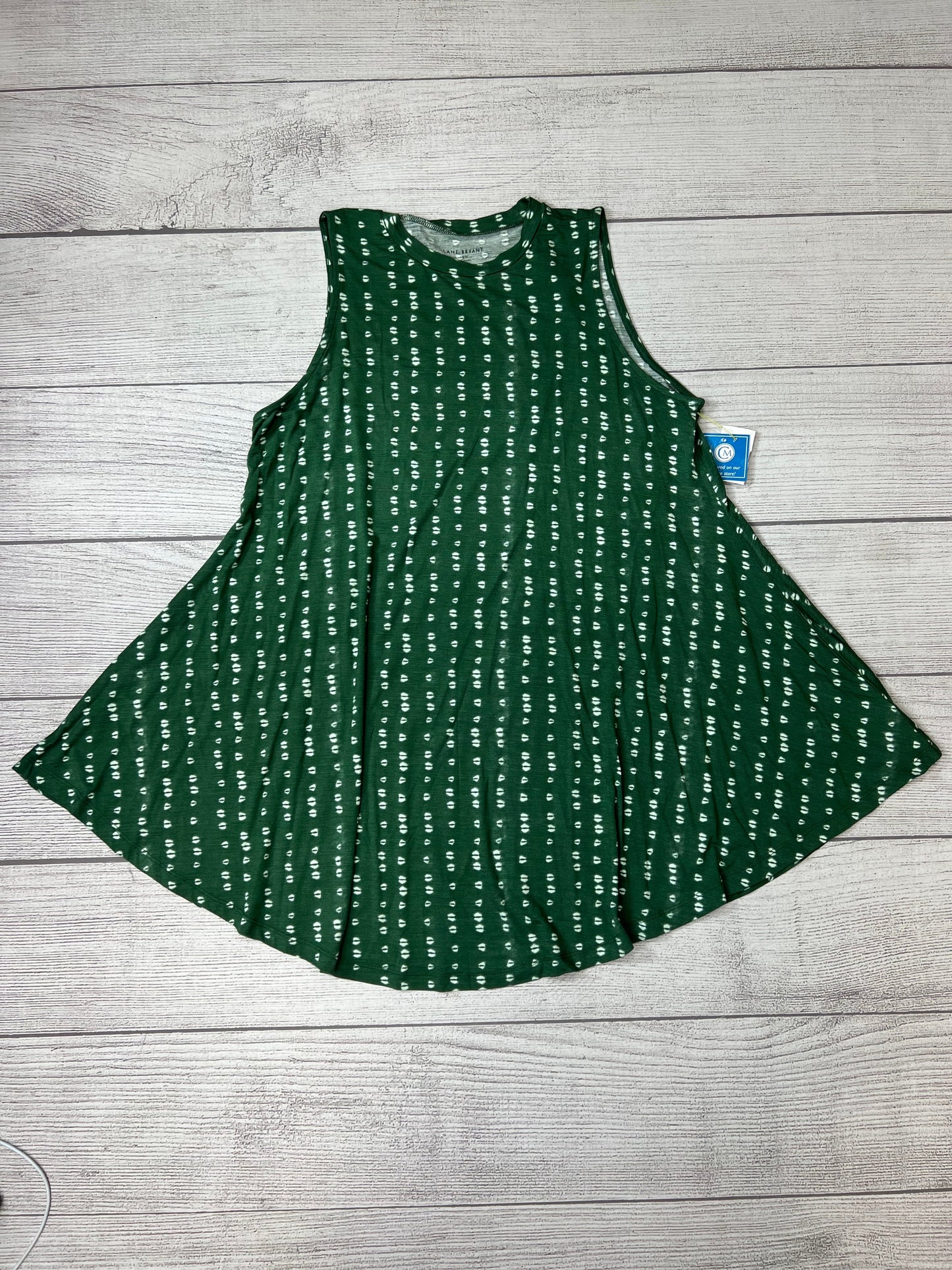 Top Sleeveless By Lane Bryant In Green, Size: Xl