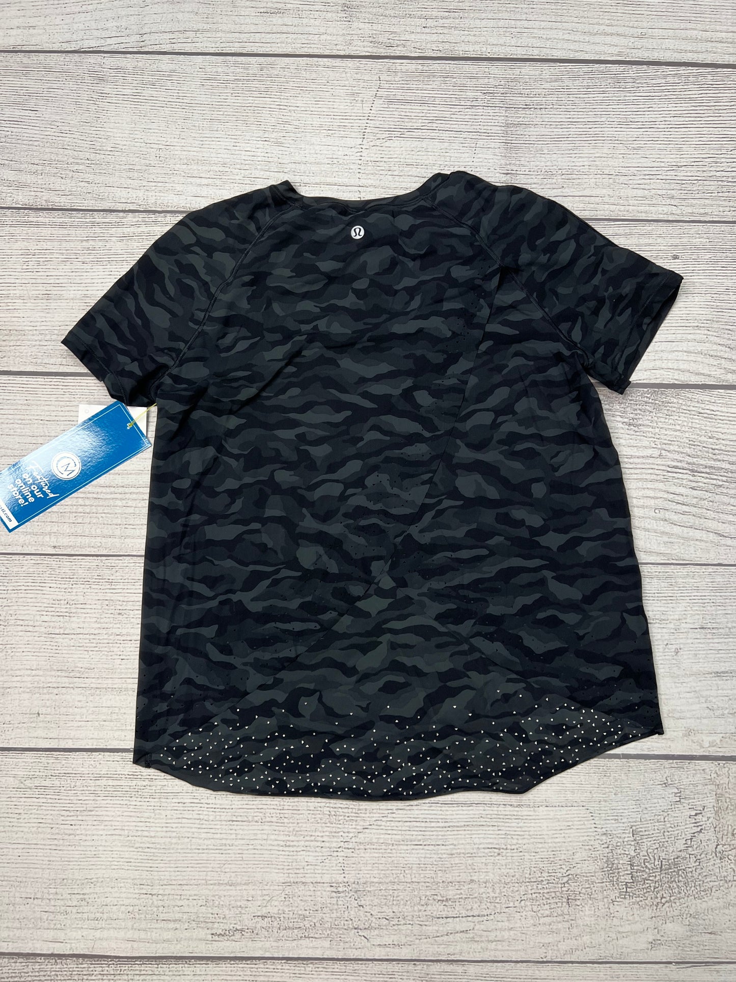 Athletic Top Short Sleeve By Lululemon In Black, Size: S