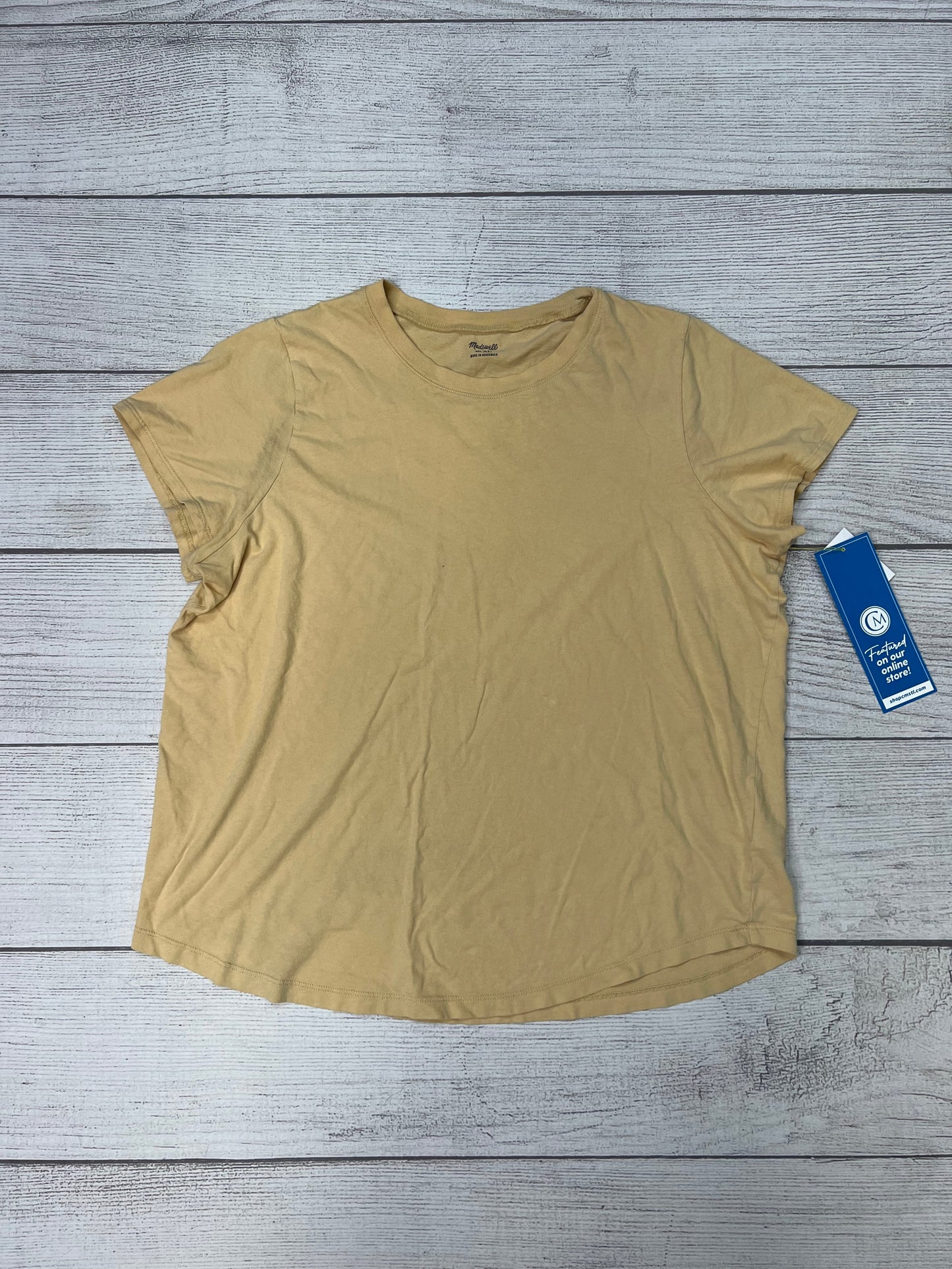 Top Short Sleeve By Madewell In Tan, Size: Xl