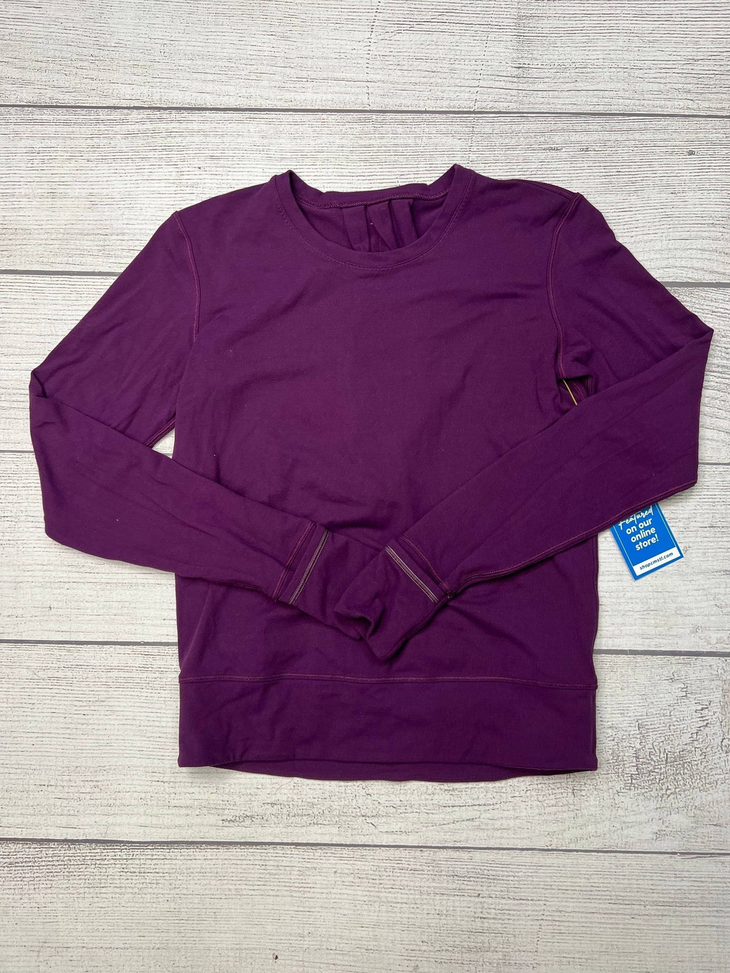 Athletic Top Long Sleeve Crewneck By Lululemon In Purple, Size: Xs