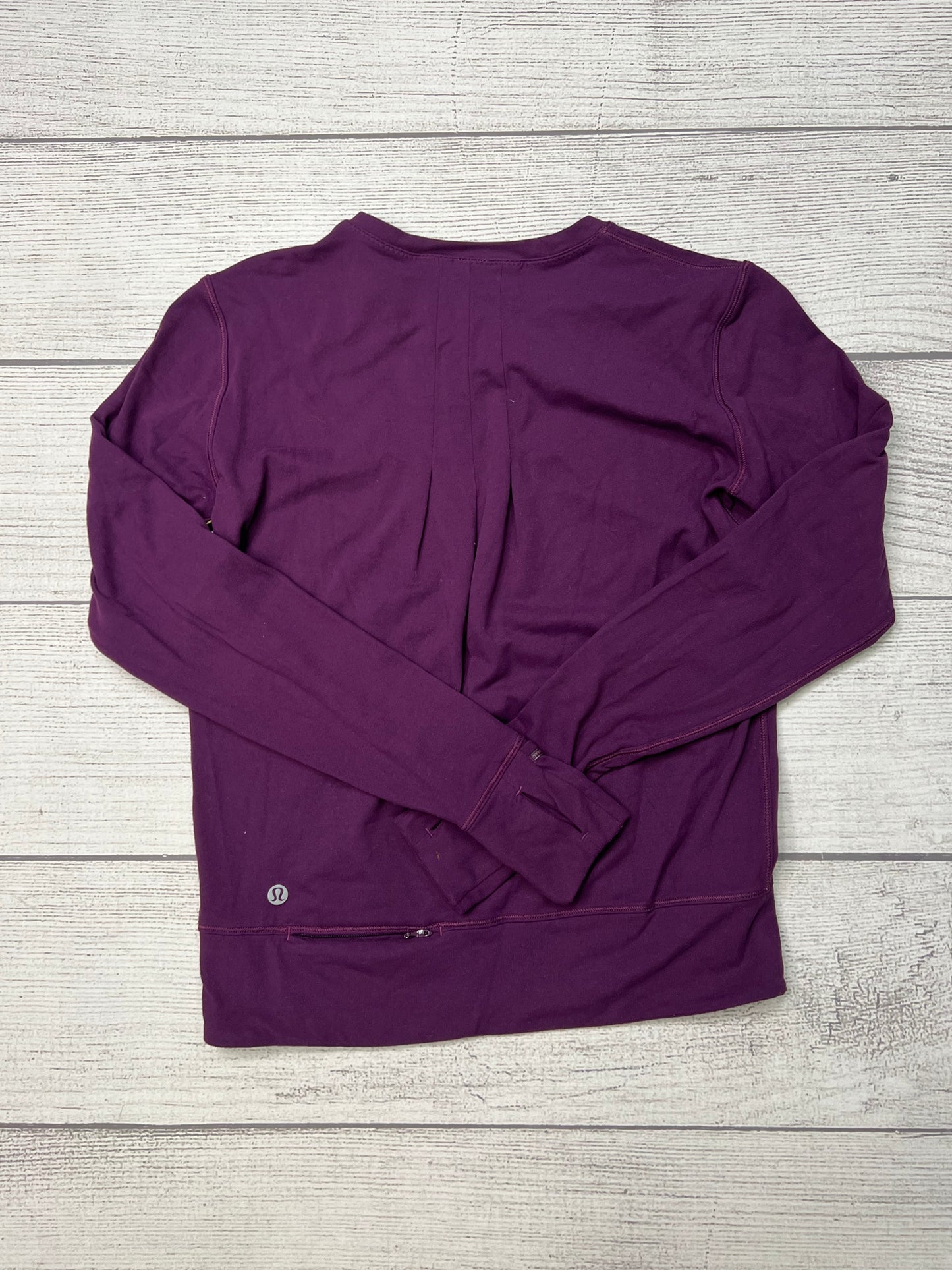 Athletic Top Long Sleeve Crewneck By Lululemon In Purple, Size: Xs