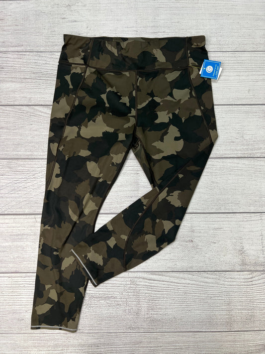 Athletic Leggings By Athleta In Camoflauge, Size: Xl