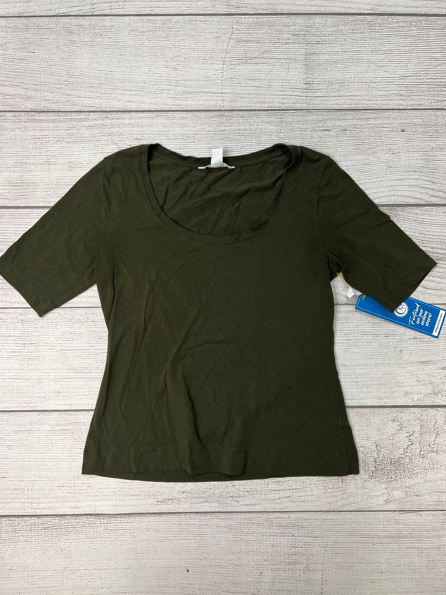 Athletic Top Short Sleeve By Athleta In Green, Size: S