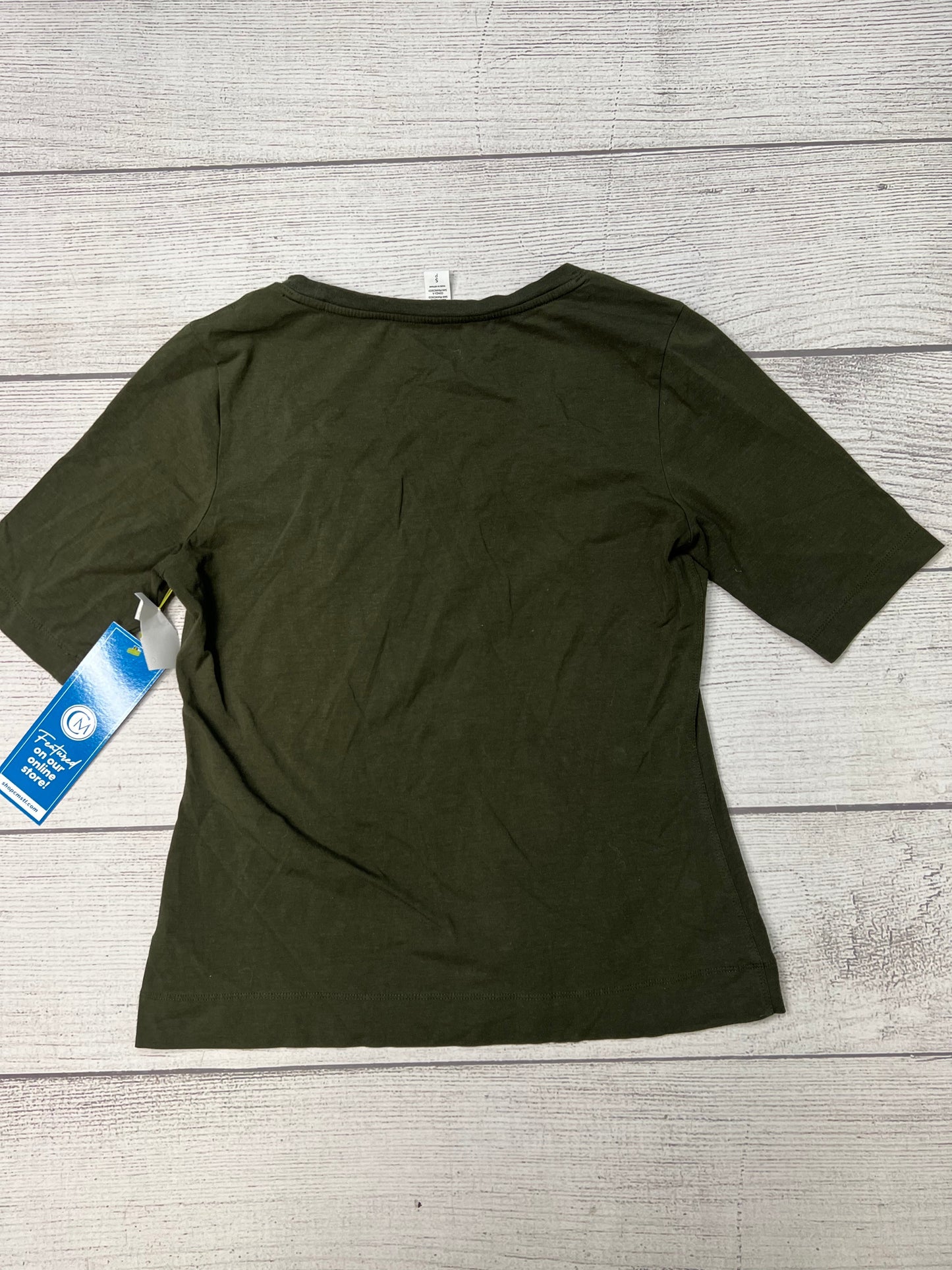 Athletic Top Short Sleeve By Athleta In Green, Size: S