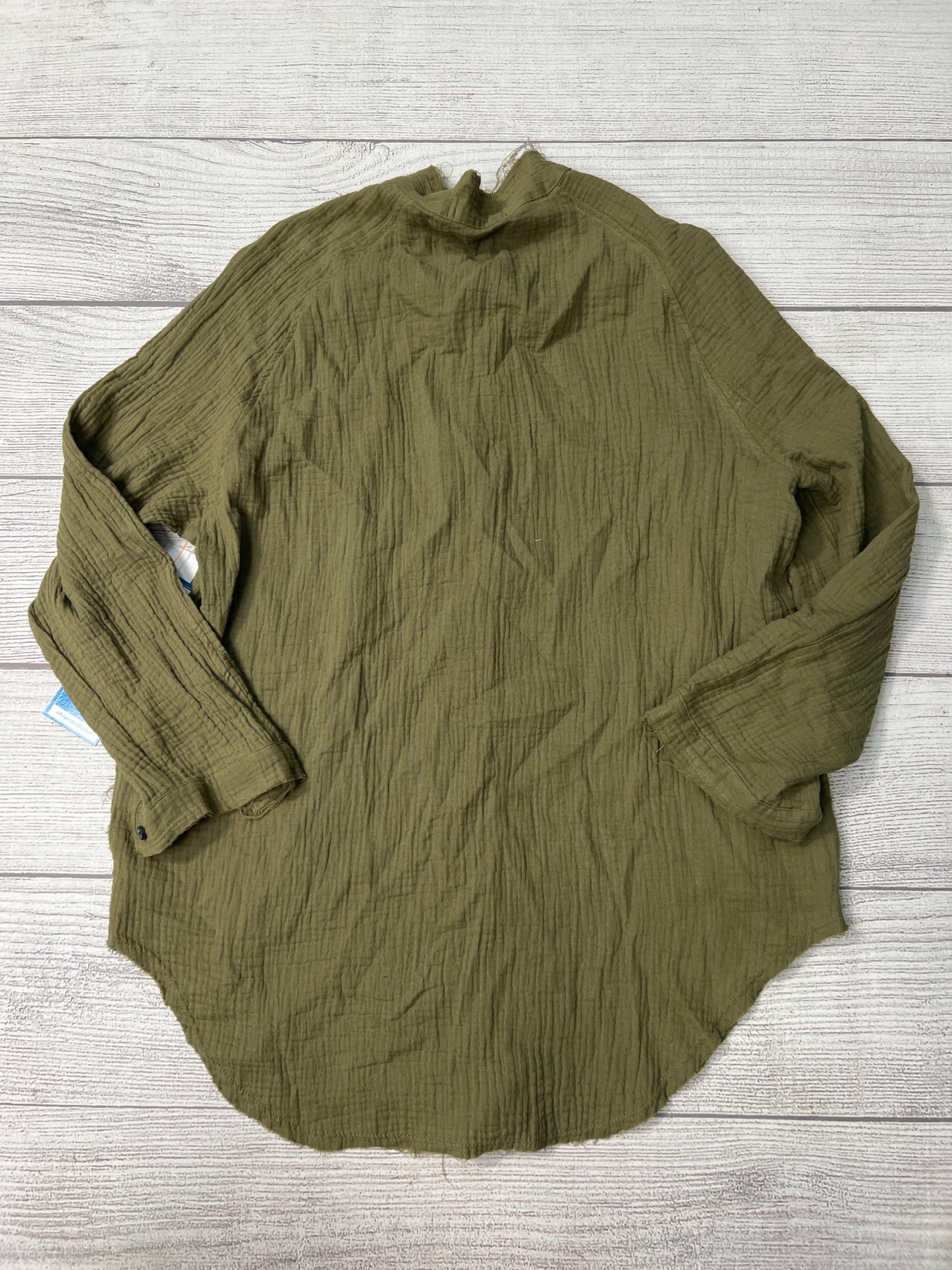 Blouse Long Sleeve By Mod In Green, Size: M