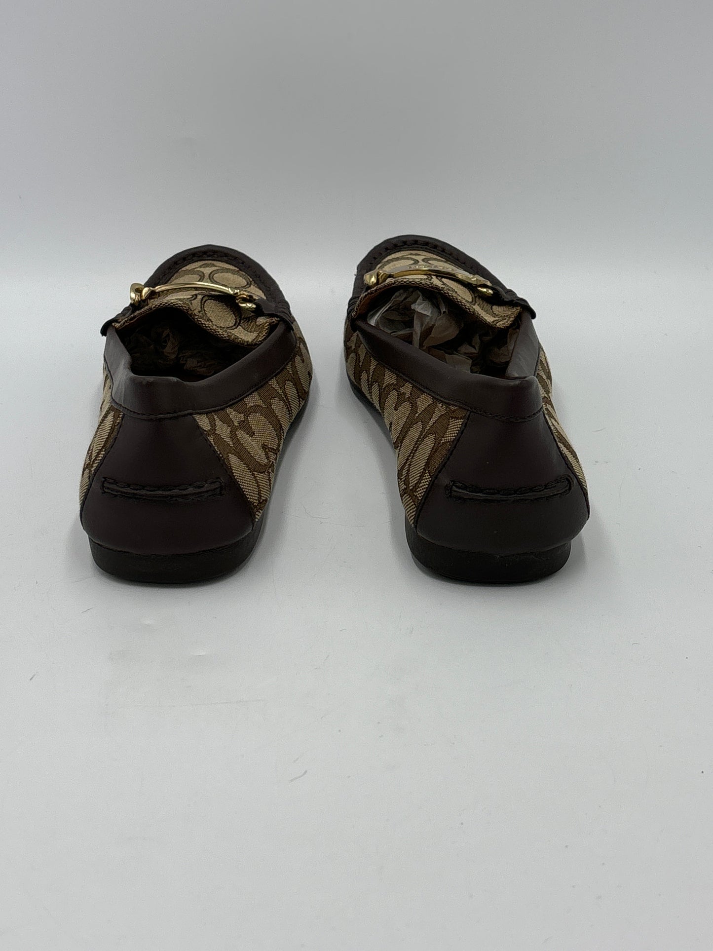 Shoes Designer By Coach In Monogram, Size: 9.5